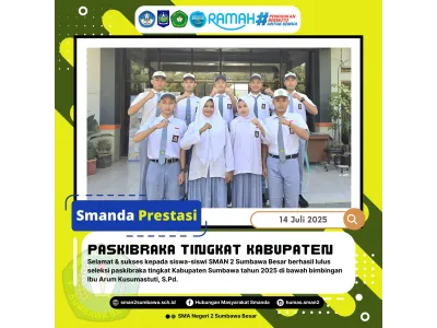 Siswa Siswi Lulus Paskibraka tk. Kabupaten 2025